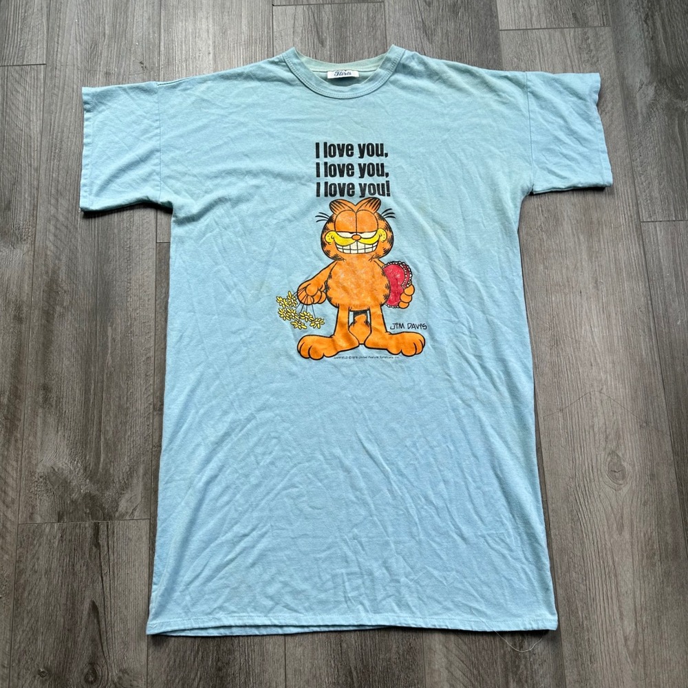 1970's True Vintage Garfield I Love You Sleeping T-Shirt One size